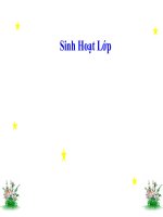 SINH HOẠT LƠP - Bài giảng khác - trần huyền trân - Thư viện Bài giảng điện tử