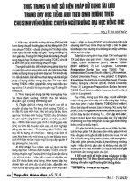 Thực trạng và một số biện pháp sử dụng tài liệu trong dạy học tiếng anh theo định hướng totic cho sinh viên không chuyên ngữ trong đại học hồng đức