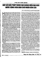 Một số giải pháp đánh giá giảng viên đại học nước cộng hòa dân chủ nhân dân lào