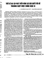 Thiết kế bài tập phát triển năng lực giải quyết vấn để trong dạy học sinh học 8