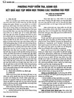 Phương pháp kiểm tra, đánh giá kết quả học tập môn học trong các trường đại học