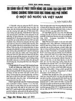 So sánh vấn đề phát triển năng lực sáng tạo cho học sinh trong chương trình giáo dục trung học phổ thông ở một số nước và việt nam