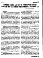 Xây dựng bài tập gắn liền với phương pháp dạy học trong dạy học giáo dục học theo hướng phát triển năng lực