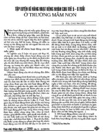 Tập luyện kỹ năng hoạt động nhóm cho trẻ 5 6 tuổi ở trường mầm non