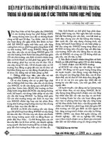 Biện pháp tăng cường phối hợp giữa công đoàn với nhà trường trong xã hội hoá giáo dục ở các trường trung học phổ thông