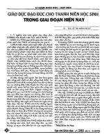 Giáo dục đạo đức cho thanh niên học sinh trong gia đoạn hiện nay