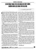 Cơ sở hình thành tiêu chí đánh giá chất lượng nguồn nhân lực giảng viên đại học