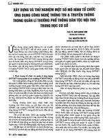 Xây dựng và thử nghiệm một số mô hình tổ chức ứng dụng công nghệ thông tin  truyền thông trong quản lí trường phổ thông dân tộc nội trú trung học cơ sở