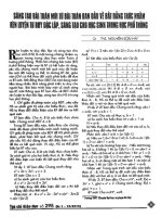 Sáng tạo bài toán mới từ bài toán ban đầu về bất đẳng thức nhằm rèn luyện tư duy độc lập, sáng tạo cho học sinh trung học phổ thông