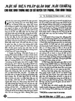 Một số biện pháp giáo dục môi trường cho học sinh trung học cơ sở huyện tuy phong, tỉnh bình thuận