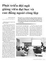 Phát triển đội ngũ giảng viên đại học và cao đẳng ngoài công lập