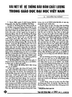 Vài nét về hệ thống đảm bảo chất lượng trong giáo dục đại học việt nam