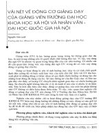 Vài nét về động cơ giảng dạy của giảng viên trường đại học khoa học xã hội và nhân văn   đại học quốc gia hà nội