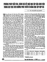 Phương pháp kiểm tra, đánh giá kết quả học tập của sinh viên trong dạy học theo hướng phát triển kĩ năng học tập hợp tác