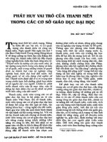 Phát huy vai trò của thanh niên trong các cơ sở giáo dục đại học