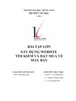 BÀI TẬP LỚN XÂY DỰNG WEBSITE  TÌM KIẾM VÀ ĐẶT MUA VÉ MÁY BAY