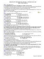  mẫu trình bày đề thi trắc nghiệm: (áp dụng cMẫu trình bày đề thi trắc nghiệm (Áp dụng cho các môn Lý, Hóa, Sinh) NỘI DUNG ÔN TẬP KIỂM TRA GIỮA HK I NĂM HỌC 2022 2023 MÔN CÔNG NGHỆ 10 Câu 1 Công nghệ nano là A Công nghệ phân tích, chế tạo và ứ.ho các môn