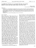 Vai trò của tư duy lý luận đối với việc xây dựng phong cách làm việc khoa học cho sinh viên