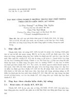 Dạy học công nghệ ở trường trung học phổ thông theo chuẩn kiến thức, kỹ năng