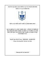 QUAN ĐIỂM CỦA CHỦ NGHĨA MÁC  LÊNIN VỀ THỜI KỲ QUÁ ĐỘ LÊN CHỦ NGHĨA XÃ HỘI VÀ Ý NGHĨA CỦA NÓ ĐỐI VỚI VIỆC XÂY DỰNG CHỦ NGHĨA XÃ HỘI Ở VIỆT  NAM HIỆN NAY
