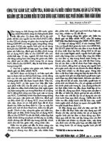 Công tác giám sát, kiểm tra, đánh giá và điều chỉnh trong quản lí sử dụng nguồn lực tài chính đầu tư cho giáo dục trung học phổ thông tỉnh hoà bình