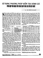 Sử dụng phương pháp kiểm tra đánh giá phù hợp với mục tiêu đào tạo ở các cơ sở dạy nghề