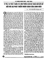 Vị trí, vai trò ý nghĩa của hoạt động giáo dục ngoài giờ lên lớp đối với sự phát triển nhân cách của sinh viên