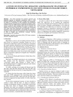A study on syntactic, semantic and pragmatic features of hyperbolic expressions in CEO news items in English versus Vietnamese
