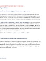 Mẫu bài assignment FPT kinh tế vi mô phân tích thị trường bánh kẹo tại việt nam trong những năm gần đây