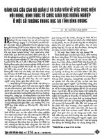 Đánh giá của cán bộ quản lí và giáo viên về việc thực hiện nội dung, hình thức tổ chức giáo dục hướng nghiệp ở một số trường trung học tại tỉnh bình dương