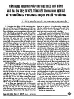 Vận dụng phương pháp dạy học theo hợp đồng vào bài ôn tập, sơ kết, tổng kết trong môn lịch sử ở trường trung học phổ thông