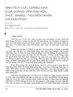 Tính tích cực giảng dạy của giảng viên đại học thực trạng   nguyên nhân và giải pháp