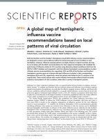 A global map of hemispheric influenza vaccine recommendations based on local patterns of viral circulation