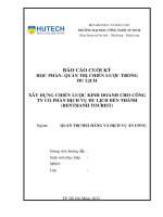 Xây dựng chiến lược kinh doanh cho công ty cổ phần du lịch Bến Thành tourism