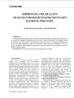 Nâng cao chất lượng nguồn nhân lực cho ngành ngân hàng tại việt nam