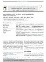 A novel computer based method for measuring the acetabular angle on hip radiographs