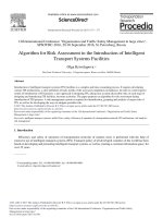 Algorithm for Risk Assessment in the Introduction of Intelligent Transport Systems Facilities