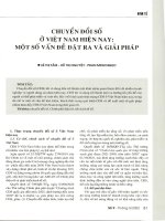 Chuyển đổi số ở việt nam hiện nay một số vấn đề đặt ra và giải pháp
