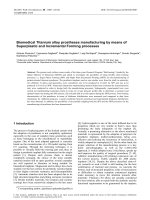 Biomedical Titanium alloy prostheses manufacturing by means of Superplastic and Incremental Forming processes