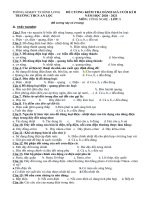 Đề cương, đề thi, ma trận đáp án công nghệ 8