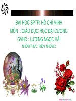 GDH ĐẠI CƯƠNGThuyết trình về chủ đề  “Vai trò của Môi Trường đối với sự phát triển nhân cách