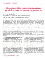 Kiểm soát xung đột lọi ích trong hoạt động cống vụ  một số vấn đề lý luận và ý nghĩa với việt nam hiện nay