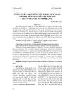 Bài học kinh nghiệm qua 4 năm thực hiện đào tạo theo hệ thống tín chỉ tại khoa giáo dục mầm non trường đại học hải phòng