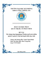 BÁO cáo học PHẦN QUẢN TRỊ dự án PHẦN mềm đề tài xây dựng ứng dụng(dạng windownsform) nhằm quản lý quản lý xếp loại hạnh kiểm học sinh