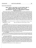 Học tiếng anh trực tuyến đồng bộ và không đồng bộ trên nền tảng microsoft teams và microsoft forms