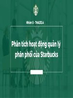 Slide thuyết trình Phân tích hoạt động quản lý phân phối của Starbucks