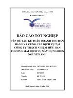 Báo cáo tốt nghiệp Kế toán doanh thu bán hàng và cung cấp dịch vụ tại Công ty trách nhiệm hữu hạn Thương Mại Dịch vụ Xây Dựng Điện Nguyên Anh