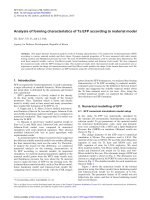 Analysis of forming characteristics of Ta EFP according to material model