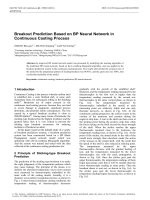 Breakout prediction based on BP neural network in continuous casting process