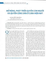 Mở rộng, phát triển quyền con người và quyền công dân ở cuba hiện nay